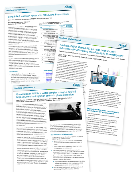 Direct injection methods to identify PFAS in drinking water